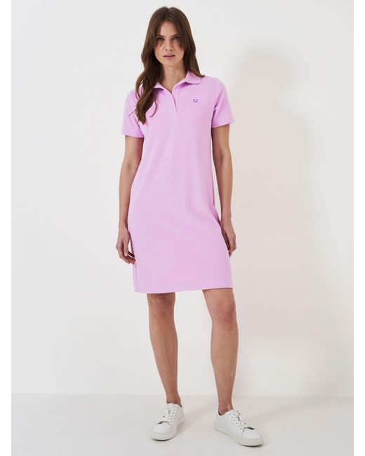 Crew Pink Towelling Polo Dress