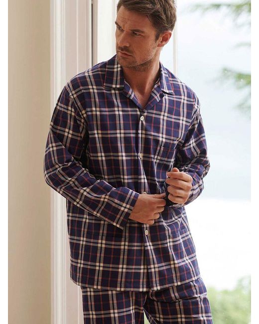 British Boxers Multicolor Chester Crisp Cotton Check Pyjamas for men