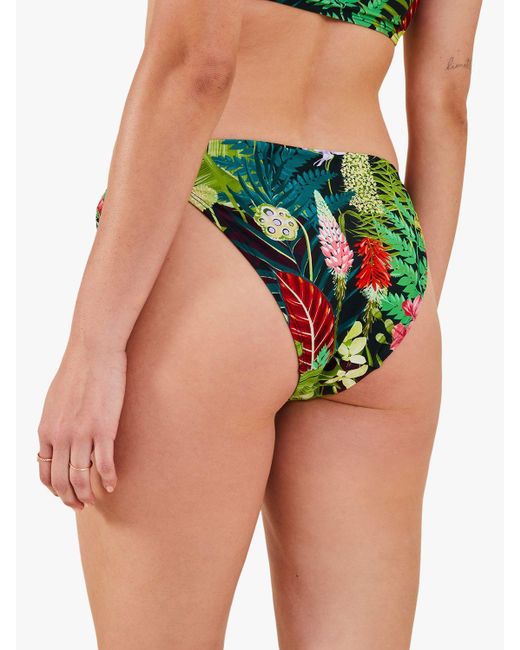 Accessorize Green Jungle Print Bikini Bottoms