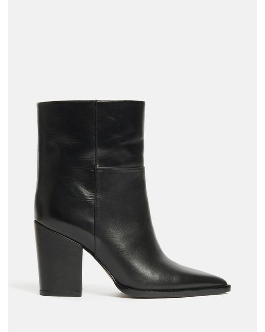 Jigsaw Black Connaught High Block Heel Ankle Boots