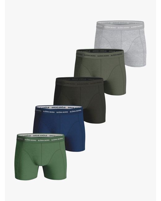 Björn Borg Green Cotton Stretch Boxers for men