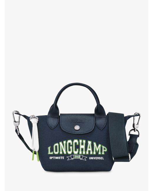 Longchamp Blue Le Pliage Logo Crossbody Bag