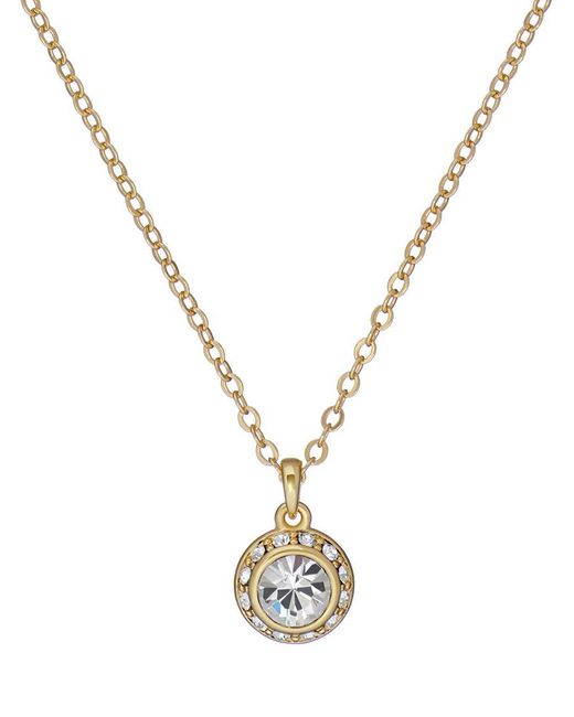 Ted Baker Metallic Soltell Solitaire Sparkle Crystal Pendant Necklace