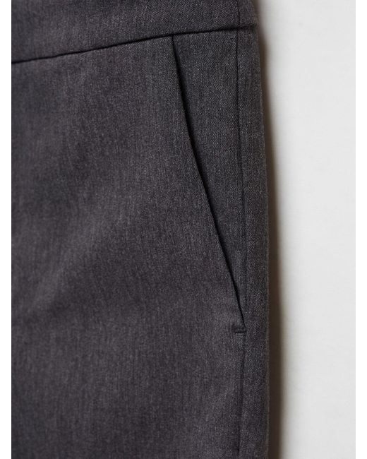 Mango Gray Cola Cropped Skinny Fit Trousers