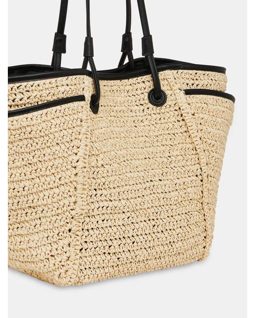 Whistles Natural Zoelle Straw Tote Bag