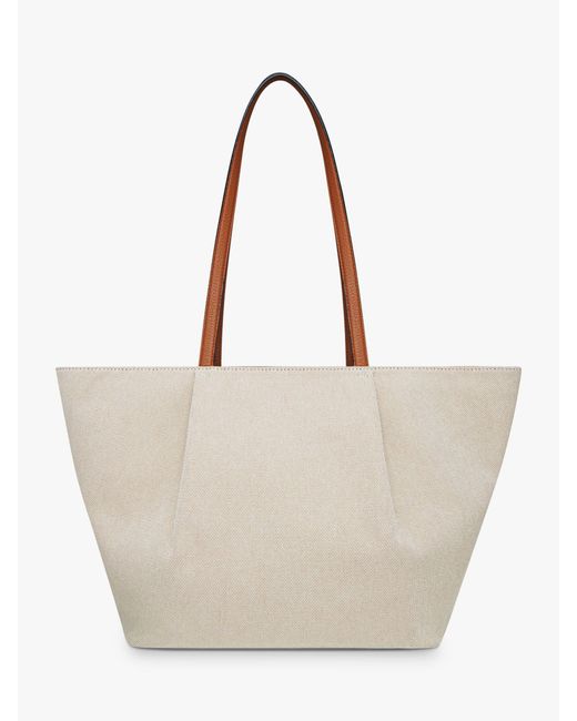 Strathberry Natural Osette Canvas Shopper