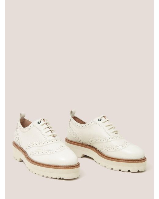 White Stuff Natural Leather Lace Up Brogue Shoes