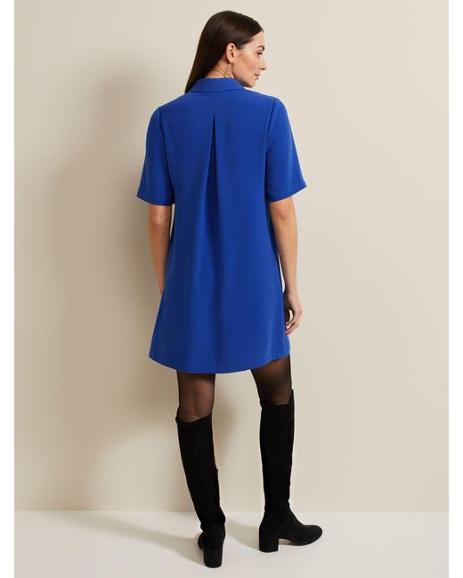 Phase Eight Blue Cara Mini Shirt Dress