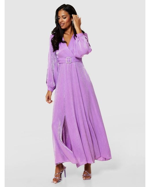 Closet Purple Wrap Maxi Dress