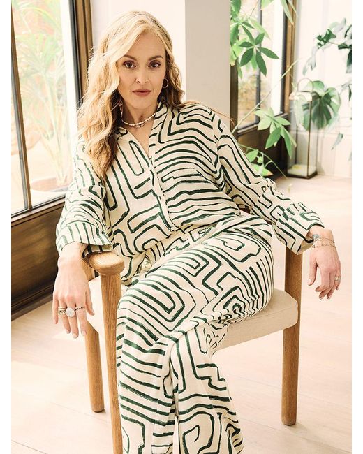 Nobody's Child Natural X Happy Place By Fearne Cotton Tamar Geometric Print Shirt