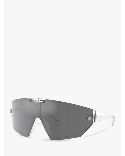 Versace Gray Ve4461 Wraparound Sunglasses