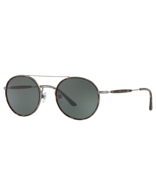 Giorgio Armani Gray Ar6056j Men's Frames Of Life Round Sunglasses for men