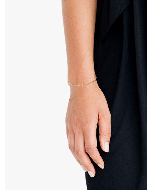 AllSaints Metallic Celestial Charm Delicate Chain Link Bracelet