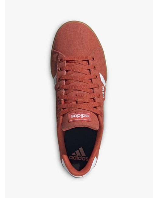 Adidas Red Daily 3.0 Canvas Trainers for men
