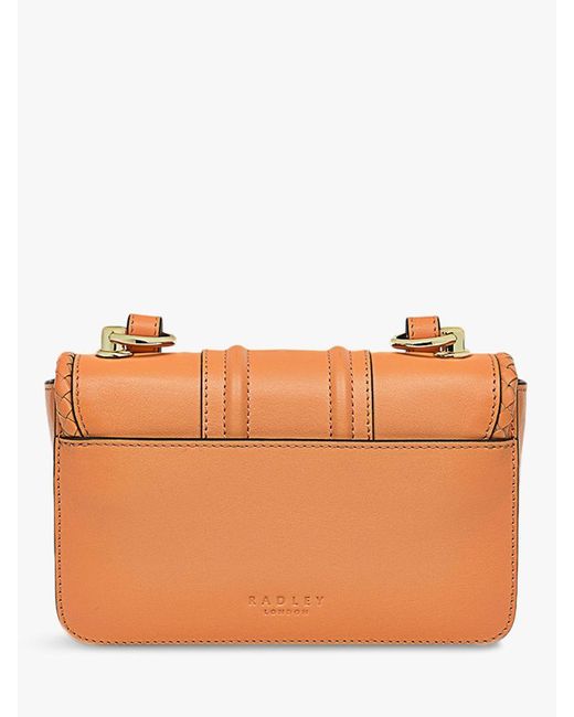 Radley Orange Hanley Close Mini Leather Cross Body Bag