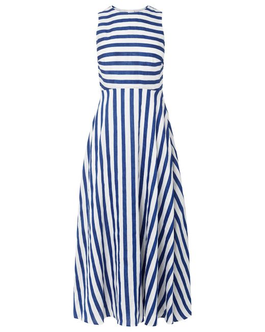 L.K.Bennett Blue Harpa Striped Dress