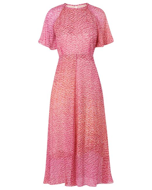 L.K.Bennett Pink Silk Madison Dress
