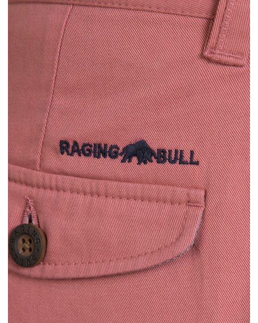 Raging Bull Red Chino Shorts for men