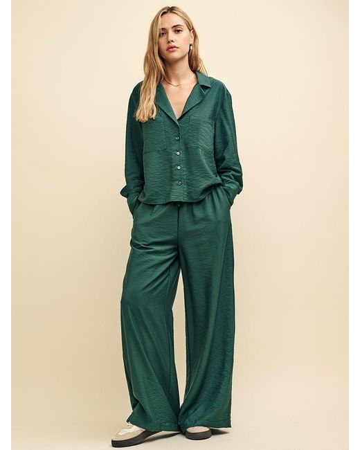 Nobody's Child Green Melody Wide Leg Trousers