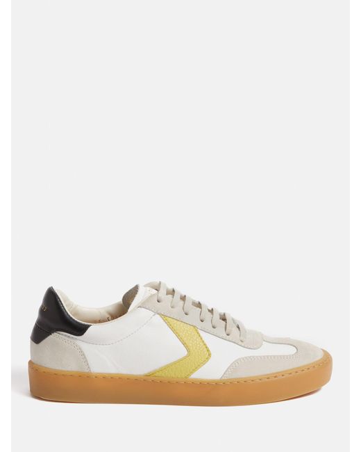 Jigsaw White Portland Leather Low Top Trainers