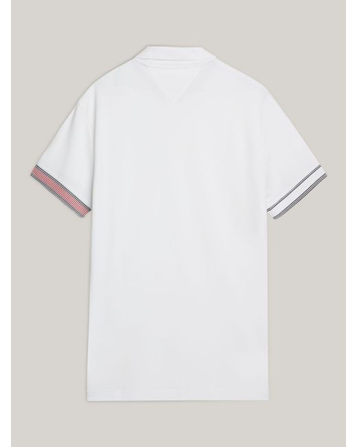 Tommy Hilfiger White Adaptive Slim Fit Polo Top for men