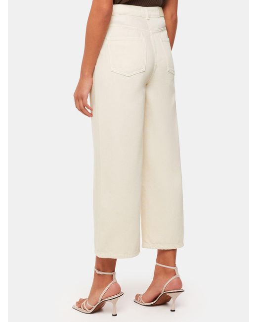 Whistles White Wide Leg Cropped Jeans