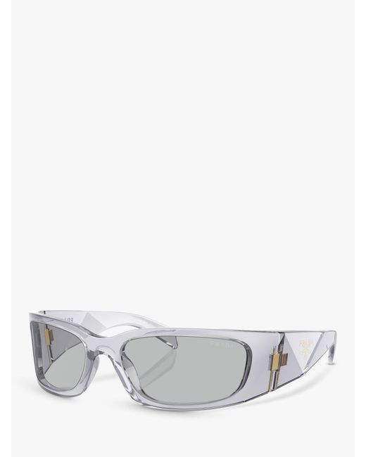Prada White Pr A14s Wrap Sunglasses