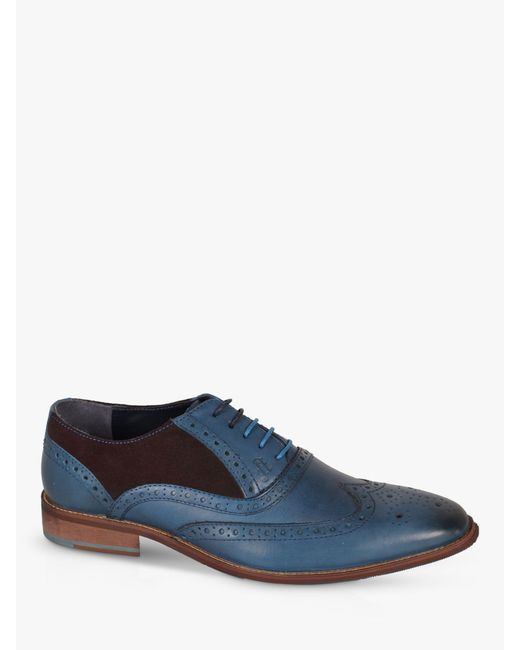 Silver Street London Blue Amen Collection Waterford Leather Brogues for men