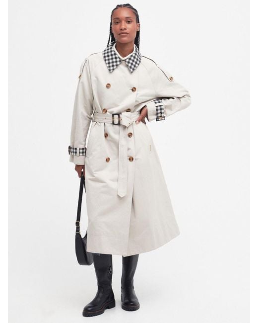 Barbour White Tomorrow's Archive Blaire Showerproof Trench Coat