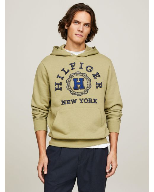 Tommy Hilfiger Natural Pullover Logo Hoodie for men