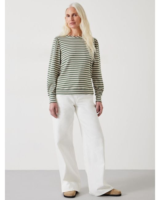 Hush Multicolor Emily Striped Puff Sleeve Top