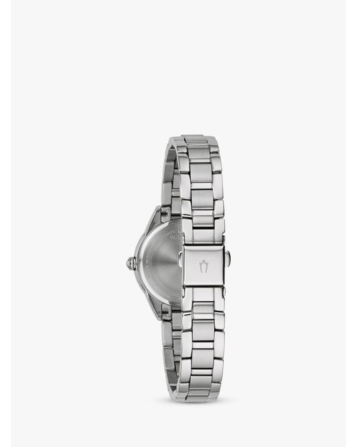 Bulova White 96p249 Sutton Diamond Bracelet Strap Watch
