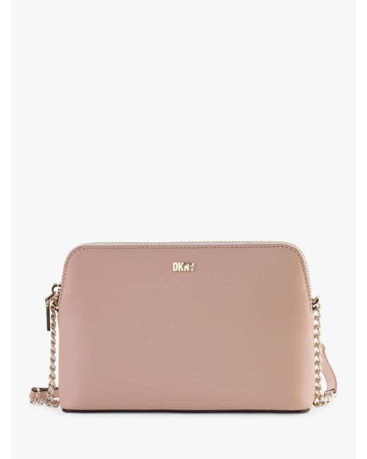 DKNY Pink Bryant Leather Dome Cross Body Bag
