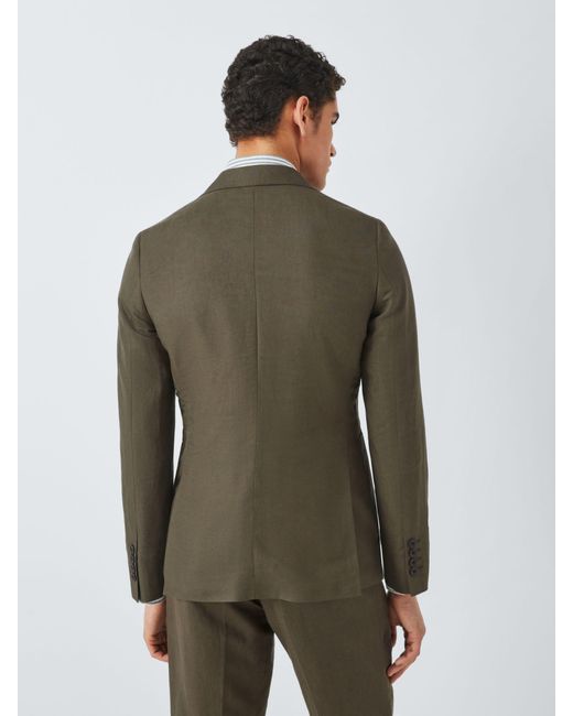John Lewis Green Ashwell Linen Blend Regular Fit Suit Jacket for men