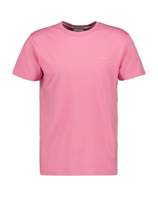 Gant Pink Contrast Logo T-shirt for men