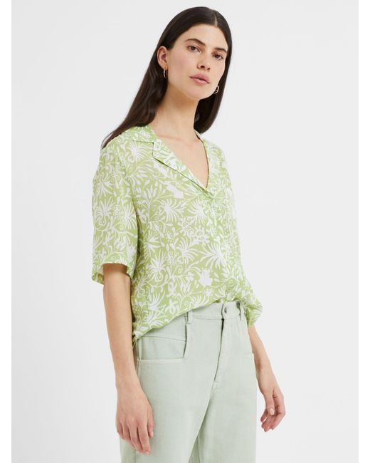 Great Plains Green Cadiz Floral Short Sleeve Shirt