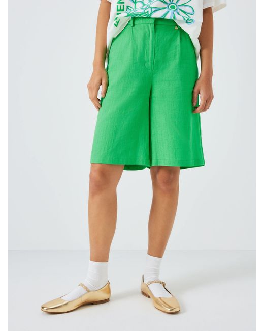 FABIENNE CHAPOT Green Julia Linen Blend Shorts