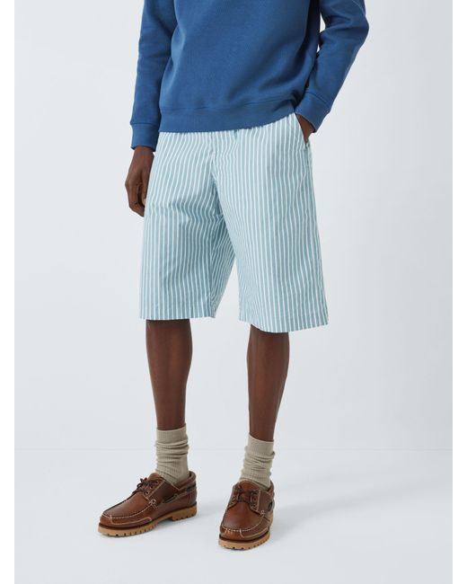 Armor Lux Blue Raye Heritage Striped Shorts for men