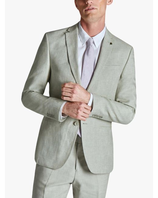 Ted Baker Gray Leo Linen Slim Fit Suit Jacket for men