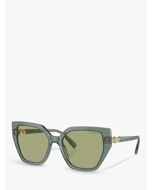 Swarovski Green Sk6016 Irregular Sunglasses