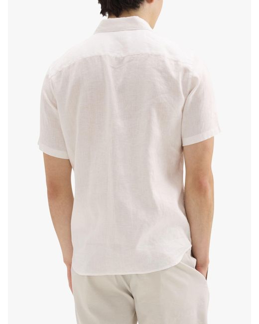 Theory White Linen Shirt for men