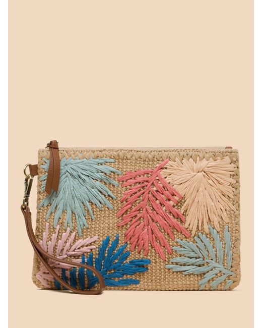 White Stuff Multicolor Sophie Embroidered Pouch
