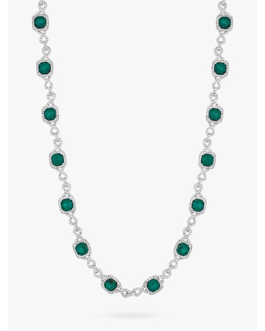 Jon Richard Metallic Emerald Infinity Allway Necklace