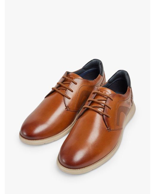 Pod Brown Aston Leather Shoes for men
