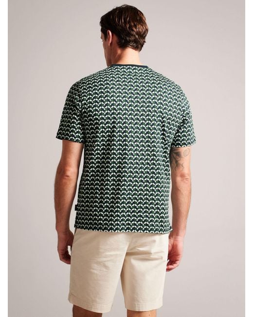 Ted Baker Multicolor Chetel Short Sleeve Regular Geo Print T-shirt for men