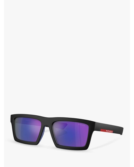 Prada Purple Ps 02zs Rectangular Sunglasses for men