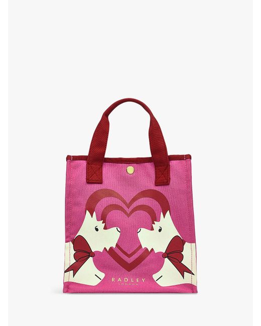 Radley Pink Fair Valentine's Small Open Top Grab Bag