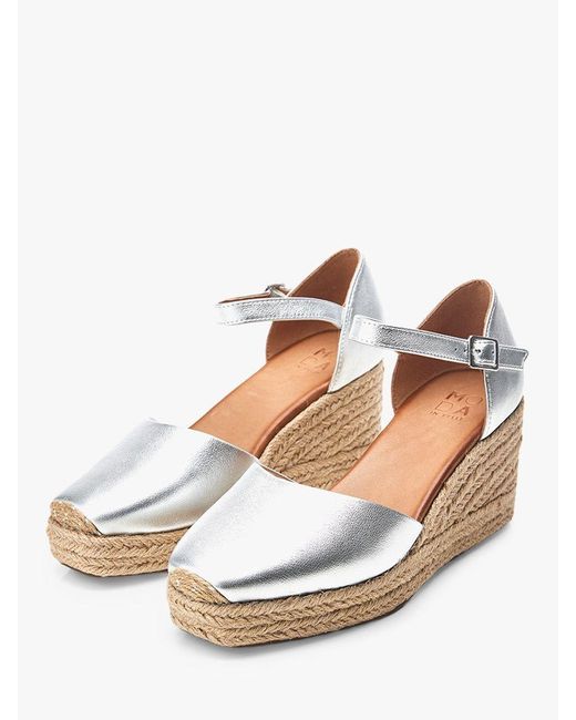 Moda In Pelle Natural Gialla Leather Espadrille Sandals