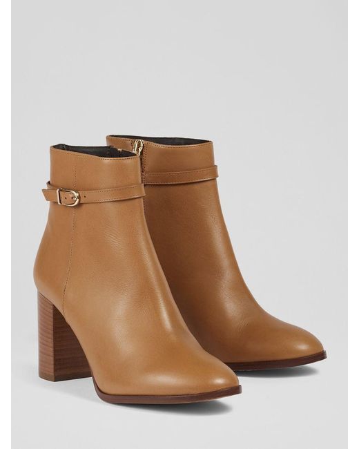 L.K.Bennett Brown Bryony Leather Ankle Boots