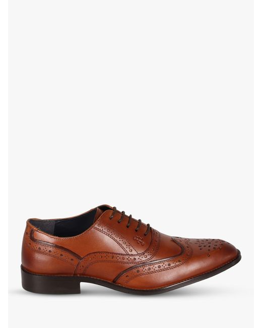 Silver Street London Brown Amen Collection Westport Leather Brogues for men